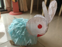 小鸡啄米兔子灯笼手工diy制作材料包新年元宵节传统儿童花灯古风轮子拖拉- 经典蓝色毛毛款 实拍图
