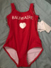 范德安（BALNEAIRE）女士高端小红心系列温泉连体泳衣女遮肚显瘦U型美背夏红色 XS 实拍图