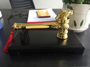 金屬鋁合金工作牌胸卡職位胸牌工作證卡套鋁合金證件員工牌卡套 中號豎款金色+金色塑料掛鉤 曬單實(shí)拍圖