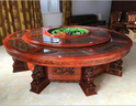 匯璟木業(yè)  實(shí)木電動(dòng)餐桌 酒店大圓桌旋轉(zhuǎn)餐桌20人火鍋 中式雕龍電動(dòng)酒店桌 定制部分（拍前聯(lián)系客服 ） 曬單實(shí)拍圖