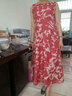 法涵意弛2025夏款印花桑蠶絲無(wú)袖長(cháng)款連衣裙女真絲夏寬松中長(cháng)款 樹(shù)葉影子花 S 曬單實(shí)拍圖