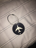 FLYVII 鋁合金行李牌金屬登機牌卡通行李箱吊牌旅行箱托運牌 圓形飛機黑色 曬單實(shí)拍圖