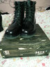 3513巡洋艦男靴特種戶(hù)外男皮靴高幫鞋皮靴男羊毛保暖時(shí)裝靴子 黑色毛靴 40 曬單實(shí)拍圖