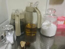 茶花（CHAHUA）油壺廚房玻璃醋壺調味罐瓶硅膠密封醋瓶醬油瓶帶防塵蓋防漏油瓶 灰色 倒油壺 530ml 曬單實(shí)拍圖