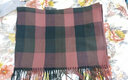 幽米youmi仿羊絨圍巾 韓版女披肩兩用圍脖春秋冬季加厚空調披肩長(cháng)款格子流蘇 暗粉色 曬單實(shí)拍圖