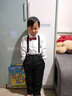 衣諾坊 兒童禮服套裝校服 小學(xué)生主持人花童 大合唱演出服 兒童演出禮服 藏青男:長(cháng)袖+長(cháng)褲+背帶+領(lǐng)結 130 (建議體重：42-54斤) 曬單實(shí)拍圖