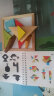 三格田（SANGTY）儿童七巧板智力拼图玩具立体积木四巧板拼装小学生一年级木制教具 七巧板126x126mm（磁力/全榉木）配说明书 实拍图