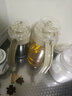 茶花（CHAHUA）油壺廚房玻璃醋壺調味罐瓶硅膠密封醋瓶醬油瓶帶防塵蓋防漏油瓶 灰色 倒油壺 530ml 曬單實(shí)拍圖