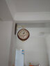 汉时（Hense）客厅双面挂钟欧式时钟时尚创意钟表现代两面挂表经典石英钟表HDS01 HDS01-2棕色大号 实拍图