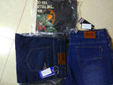酷萬(wàn)直筒彈力褲子男士寬松牛仔褲男加肥加大長(cháng)褲胖子男裝闊腿褲 深藍色 42 曬單實(shí)拍圖