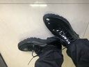 YDL 青年男士亮皮漆皮商務(wù)正裝皮鞋 加厚底個(gè)性休閑鞋英倫系帶內增高美發(fā)師加耐磨 婚鞋 . 5158亮黑增高版 41 曬單實(shí)拍圖