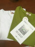 艾路丝婷新款短袖T恤女V领上衣纯色打底体恤TX3560 军绿色 170/92A/XL 实拍图