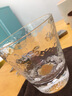 LIUIUSU玻璃杯 日式錘目紋杯子玻璃水杯 洋酒杯烈酒杯威士忌杯果汁杯 厚底大號V形低杯 320ml 1只 綠典-錘目紋 曬單實(shí)拍圖