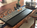 石匠同豐 天然烏金石茶盤(pán) 排水烏金石茶臺大小號石頭簡(jiǎn)約家用茶托盤(pán) 50*25*3cm 曬單實(shí)拍圖
