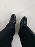 希馳正裝鞋春秋季男士皮鞋真皮黑色商務(wù)休閑圓頭三接頭隱形內增高6cm 1862常規四季款 38 曬單實(shí)拍圖