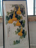 積善 中式玄關(guān)客廳裝飾畫(huà)豎掛牡丹字畫(huà)手繪國畫(huà)花鳥(niǎo)畫(huà)書(shū)房掛畫(huà)走廊過(guò)道壁畫(huà) 五福臨門(mén)【名家手繪】 帶框(實(shí)木外框+有機玻璃）165*80cm/幅 曬單實(shí)拍圖