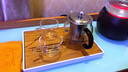 康韻 玻璃茶具套裝煮茶器電陶爐黑茶煮茶壺耐高溫加厚玻璃側把茶壺迷你電陶爐茶爐茶具套裝 04款黃把沸水壺+咖啡色圓紋電陶爐 曬單實(shí)拍圖