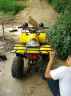 艾璐歌沙滩车ATV四轮摩托车125cc三进一倒档前后带货架越野四轮沙滩摩托 黄色 实拍图