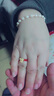 紅色年輪黃金生肖龍戒指女 3D硬足金十二生肖虎兔轉(zhuǎn)運(yùn)珠紅繩戒指本命年男 生肖狗  金重約0.51-0.60g 曬單實(shí)拍圖