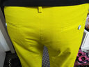 杰克查爾斯   九分褲男修身小腳夏季薄款男士休閑褲子男韓版潮流彩色男褲 鮮黃(九分褲) 32(約2.43尺) 曬單實(shí)拍圖
