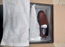 蜘蛛王男鞋真皮鞋男套腳豆豆鞋透商務(wù)休閑鞋百搭透氣男士皮鞋 紅棕套腳 39 曬單實(shí)拍圖