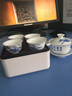 恒古（Heregur） 迷你袖珍青花陶瓷旅行功夫茶具套裝戶(hù)外用品旅游便攜式車(chē)載辦公緊湊型 青花山水 曬單實(shí)拍圖