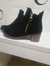依斯諾宇短靴女?huà)寢屝扌ば蟠a女靴中年女士防滑加絨保暖秋冬季新品 黑色(羊毛內里) 43 曬單實(shí)拍圖