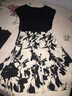 法涵意弛2025夏季新款真絲黑白花紋拼接桑蠶絲絲棉連衣裙修身短裙 抽象花色 S 曬單實(shí)拍圖