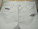 杰克查爾斯白色褲子男修身夏季薄款男士休閑褲小直筒白褲男彈力刺繡潮男彩褲 5039-白色 30 曬單實(shí)拍圖