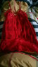 媚の火女士性感睡衣女夏季吊带睡裙两件套蕾丝内衣居服大码冰丝高级感 红色 L码（105-115斤） 实拍图
