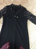 王小鴨中長(cháng)款時(shí)尚韓版修身顯瘦雪紡碎花連衣裙新款女 W-BJY-3097 黑色長(cháng)袖 XXL 曬單實(shí)拍圖