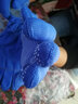 謀福（CNMF） 漂白棉紗點(diǎn)珠點(diǎn)膠手套 防滑耐磨PVC點(diǎn)塑手套 藍色 1打12付 曬單實(shí)拍圖