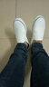 回力經(jīng)典款帆布鞋一腳蹬套腳懶人鞋純色舒適男女情侶鞋工作鞋 J-3白色 39 女生偏大/男標準 曬單實(shí)拍圖