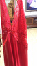 媚火 性感睡衣女夏蕾絲吊帶睡裙女透明內(nèi)衣女套裝大碼家居服 紅色 L碼（110-125斤） 曬單實(shí)拍圖