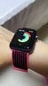 維途尼龍表帶適用于蘋(píng)果手表表帶/尼龍回環(huán)款 適用于apple watch/iwatch S8 7 6 亮紅黑色 38/40/41MM 曬單實(shí)拍圖