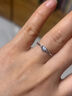 賽菲爾鉑金戒指女PT950白金戒指閃亮愛(ài)心活口指環(huán)送生日禮物 約1.50克【可備注調節圈號發(fā)貨】 曬單實(shí)拍圖