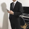 羅蒙（ROMON）高檔定制西服套裝男士商務(wù)休閑小西裝男免燙職業(yè)正裝新郎結婚禮服 雙扣黑色西服+襯衫+褲子 所有套裝尺碼可自選隨意搭配 曬單實(shí)拍圖