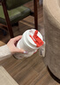 YANIS 3hello kitty保溫杯女士禮物高顏值咖啡杯子夏316內(nèi)膽吸管保冷水杯 Hellokitty 520ml （禮盒裝） 曬單實(shí)拍圖