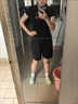 361°運(yùn)動(dòng)短褲女2025夏季新款透氣寬松休閑褲運(yùn)動(dòng)短褲女夏天外穿寬松 透氣-黑色三分褲【胖瘦皆宜】 S 曬單實(shí)拍圖