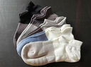 銳步（Reebok）襪子短筒男女夏船襪運(yùn)動(dòng)休閑襪純色簡(jiǎn)約透氣親膚防掉跟棉襪白襪 黑色（2雙組合） 均碼 曬單實(shí)拍圖