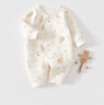 婧麒（JOYNCLEON）新生兒嬰兒衣服秋冬滿(mǎn)月純棉初生寶寶連體衣a類(lèi)爬服 Jlt200709 曬單實(shí)拍圖