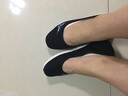 內聯(lián)升 布鞋女老北京布鞋坤千層布鞋加密機繡海元繡花鞋 8207A 混花/蝴蝶 35 曬單實(shí)拍圖