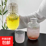 一人用玻璃杯冷水壺套裝家用涼水壺杯夏季果汁壺加厚冷泡茶壺 一壺一杯【570ml+200ml】 曬單實(shí)拍圖