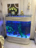 喜灝歐式雙圓形生態(tài)魚(yú)缸玻璃客廳家用中型大型創(chuàng  )意水族箱魚(yú)缸鞋柜定制 長(cháng)1.02米連體款（帶一鍵換水） 曬單實(shí)拍圖