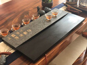 石匠同豐 天然烏金石茶盤(pán) 排水烏金石茶臺大小號石頭簡(jiǎn)約家用茶托盤(pán) 50*25*3cm 曬單實(shí)拍圖