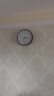康巴丝（Compas） 北欧系木壳电波钟三代智能电波钟挂钟客厅卧室圆形时钟现代简约钟表 001-咖木色 10DM 27cm*27cm 实拍图