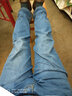 潮酷胖胖熊 秋冬常規新款牛仔褲男彈力寬松直筒褲 大碼牛仔長(cháng)褲 藍色073# 34(2尺7) 曬單實(shí)拍圖