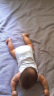 Kordear 婴儿衣服新生儿婴儿夏装衣服0一2岁初生宝宝背心三角包屁衣3-12个月新生儿爬服 浅蓝 73cm 实拍图