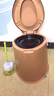 加厚移動(dòng)馬桶坐便器孕婦坐便器家用移動(dòng)坐便器老人兒童可移動(dòng)馬桶蹲坐兩用便攜坐便 旗艦款金色+防滑+雙桶 曬單實(shí)拍圖