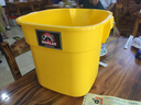 都倍力（DOPLAY） 方圓塑料大水桶儲水桶 14L家用洗墩布手提車(chē)載釣魚(yú)戶(hù)外 黃色090106 曬單實(shí)拍圖